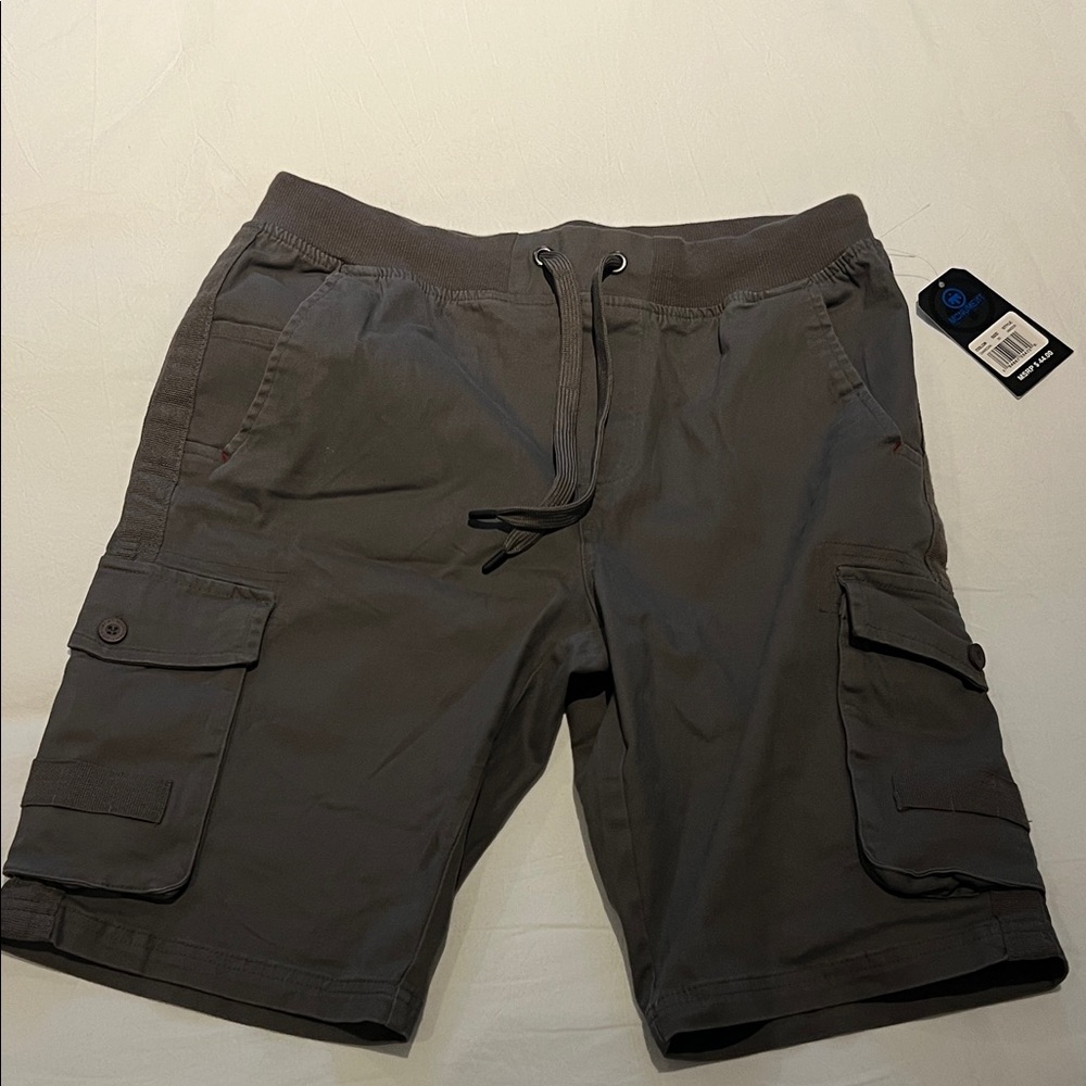 Monument Gray Cargo Utility Shorts with Durable Fabric